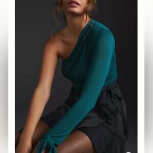 Anthropologie Maeve One-Shoulder Long Sleeve Top - XL - NEW